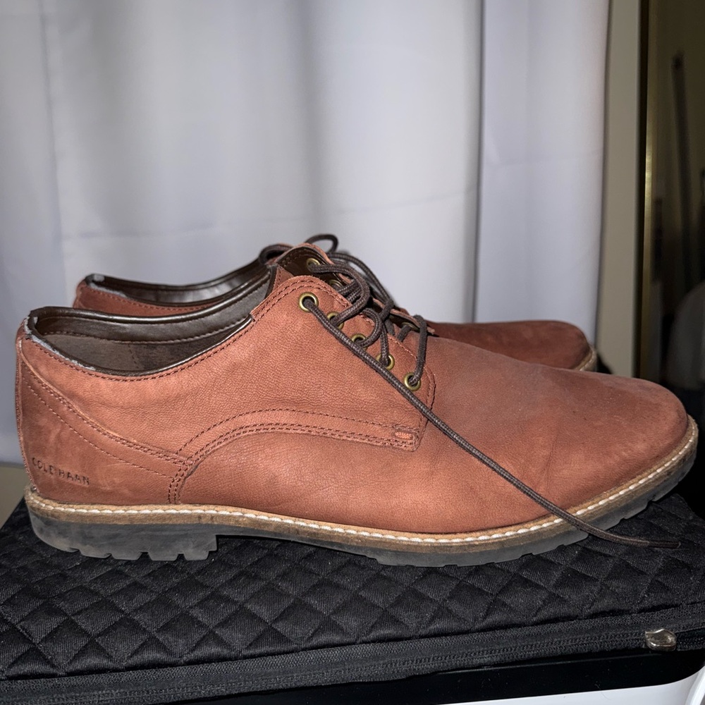 Cole Haan Men's Rust Leather Oxfords
